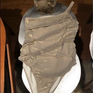 Melissa Odabash metallic gold  Bathing Suit